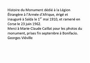 00 - Histoire du Monument dedie a la Legion Etrangere